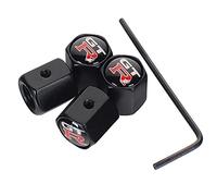 SLINGDA 4Pcs Car Tyre Valve Dust Caps for Nissan GTR R35 Rogue 350z Nv200 Versa Np300 X-Trail Juke Nismo Qashqai J11 Automobile Anti-theft Stainless Steel Hexagonal Tire Dustproof Cap