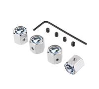 SLINGDA 4Pcs Car Tyre Valve Dust Caps for Vauxhall Astra GTC Corsa Zafira Mokka Vectra Automobile Anti-theft Stainless Steel Hexagonal Tire Dustproof Cap