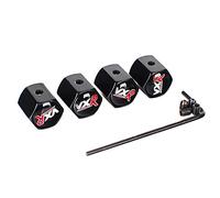 SLINGDA 4Pcs Car Tyre Valve Dust Caps for Vauxhall VXR Logo VXR8 Mokka Corsa Astra Insignia Junior DX Maloo Adam Automobile Anti-theft Stainless Steel Hexagonal Tire Dustproof Cap