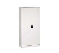 SLINGSBY Double Door Cabinet with Lock Steel Grey 1000 x 500 x 2000 mm