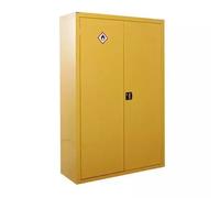 Slingsby Express Flammable Hazardous Substance Storage Cabinet With 3 Shelves COSHH 75Kg Capacity H1800 x W1200 x D460mm Yellow - 314292