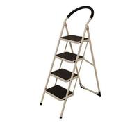 Slingsby Folding 4 Tread Step Ladder 150Kg Capacity (Height to Top Step 950mm) White - 359295