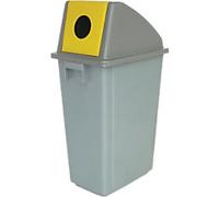 SLINGSBY Recycling Bin 60 L Grey, Yellow Plastic