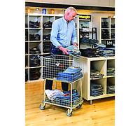 SLINGSBY Service Trolley 100 kg Steel 41 x 69 x 95 cm Silver