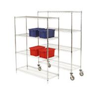 SLINGSBY Shelving Unit 4 Shelves Steel 1,219 x 457 x 1,590 mm Silver