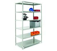SLINGSBY Steel Shelving Unit 900 x 300 x 2,000 mm Silver