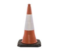 SLINGSBY Traffic Cone 100 x 25.6 x 100 cm White, Orange Pack of 5