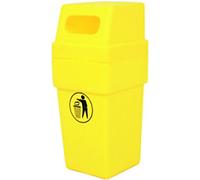 SLINGSBY Waste Bin 114 L Yellow PE (Polyethylene) 394137