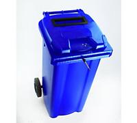 Confidential Waste Wheelie Bin 140 Litre Blue