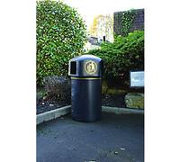 SLINGSBY Waste Bin 145 L Black PE (Polyethylene)