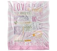 Slingshot Publishing Love Is Patient Silky Supersoft Blanket Multicoloured (60In X 50In)