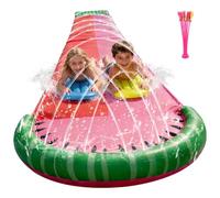 Slip and Slide Water Slide 18ft/550CM, Pengrity Slip N Slide with 2 Racing Lanes, Waterslide with 2 Inflatable Boards, Lawn Water Slides for Garden, Yard, Backyard, Summer Water Activities for Adults,