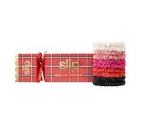 slip Back to Basics Skinny Scrunchies in Holiday Cracker Packaging - Anti-Crease, Anti-Breakage Slipsilk Design Protects Delicate Hair - Includes 10 Pure Silk Scrunchies, Jean