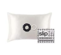 Slip - pure silk queen gift set with lace trim - charm - Silk cushion covers