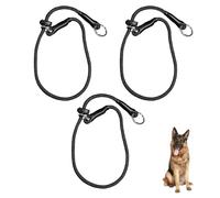 Slip Collar for Dogs, Dog Training Collar with Strong Construction, Dog Slip Collar Training Thin Strong Cord, Three Pack in 55 Cm Black
