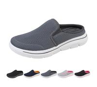 Slip-in trainers, women's open back trainers, women's black lightweight walking shoes, without laces, slip-on shoes, wide feet, casual shoes, lightweight sports shoes, non-slip trainers, low shoes
