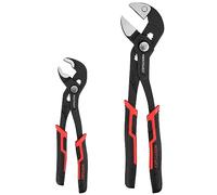 Slip Joint Pliers Set, MAXPOWER 200mm Water Pump Pliers with 25mm Serrated Jaw & 250mm Pliers Wrench with 32mm Flat Jaw - Pack of 2 Tongue-and-Groove Pliers Set for Plumber