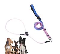 Slip Lead Dog Leash, 360° Swivel Pet Traction Rope No Pull Reflective Pet Training Leash with Double Adjustable Limit Buckle for Small Medium Large