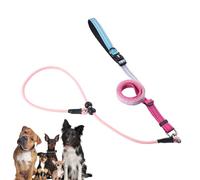 Slip Lead Dog Leash, 360° Swivel Pet Traction Rope No Pull Reflective Pet Training Leash with Double Adjustable Limit Buckle for Small Medium Large