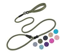 Slip Lead Dog Leash(6ft)，Strong Nylon Rope Leash Anti-Choking Anti-Pull and Outdoor Walking Training Lead for Small Medium Large Dogs (1/2"×6ft, Army Green)