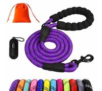 Slip Lead Dog Leash,Anti Pull Dog Lead with 1.5M 3M 5M 10M 15M 20M 25M 30M Reflective Training Rope, Small, Medium, Large Dogs (Purple, 10M)