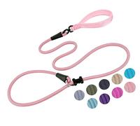 Slip Lead Dog Leash，Strong Nylon Rope Leash and Padded Handle,No Pull Outdoor Walking Training Lead for Small Medium Large Dogs(Pink, 1/2"×6ft)