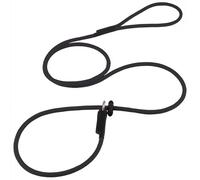 Slip Lead Dog Leash - Strong Nylon Training Rope with Spring-Loaded Adjustable Stopper - 5/16" x 7ft -No Pull Heavy Duty Leash for Small Medium Large Dogs(Black, 7 FT)