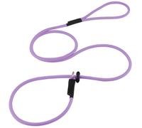Slip Lead Dog Leash - Strong Nylon Training Rope with Spring-Loaded Adjustable Stopper - 5/16" x 7ft -No Pull Heavy Duty Leash for Small Medium Large Dogs(Light Purple, 7 FT)