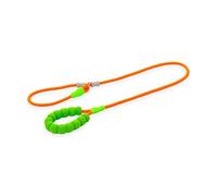 Slip Lead Dog Leash with Soft Foam Handle - All-in-One Collar and Lead for Small to Medium Breeds, Anti-Pull Training Lead, No Choking, Nylon Rope Walking Lead for Dogs (Orange, Φ 0.4″/ L 71″)