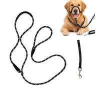 Slip Lead for Dogs, Gentle Leader for Dogs Anti Pull, Figure of 8 Dog Lead with Comfortable Handle, No Pull Dog Lead for Walking, Obedience Training and Outdoor Activities