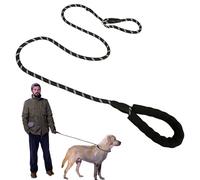 Slip Lead for Dogs Leash with Comfy Handle,Adjustable Slip Collar for Dogs,Strong Sturdy Anti-Pull,Perfect for Walks,Light Weight and Durable,Black,1.7M