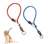 Slip Lead for Dogs, Professional Half Choke Dog Collar, Training Tool for Obedience and Behaviour Correction, Durable 4mm Diameter 60cm Length, All-Weather Outdoor Activities and Multi-Dog Manageme
