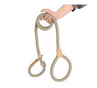 Slip Leads for Dogs, Heavy Duty Nylon Rope Slip Leash for Large Medium Dogs, Dog Leads for Walking Training the Dog, Beige 1.8M