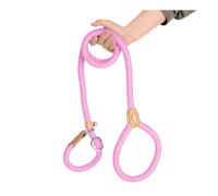 Slip Leads for Dogs, Heavy Duty Nylon Rope Slip Leash for Large Medium Dogs, Dog Leads for Walking Training the Dog, Pink 1.8M