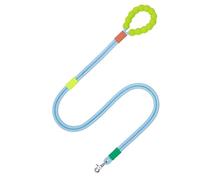 Slip Leash With Two Ropes Joined Together 1.4m With Padded Foam Handle Leashes 360° Rotating Metal Buckle Training Silicone Loops Prevent Shifting Dog For Large Dogs(3-40kg)