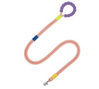Slip Leash With Two Ropes Joined Together 1.4m With Padded Foam Handle Leashes 360° Rotating Metal Buckle Training Silicone Loops Prevent Shifting Dog For Large Dogs(3-40kg)