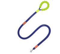Slip Leash With Two Ropes Joined Together 1.4m With Padded Foam Handle Leashes 360° Rotating Metal Buckle Training Silicone Loops Prevent Shifting Dog For Large Dogs(3-40kg)
