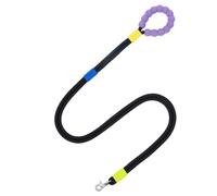 Slip Leash With Two Ropes Joined Together 1.4m With Padded Foam Handle Leashes 360° Rotating Metal Buckle Training Silicone Loops Prevent Shifting Dog For Large Dogs(3-40kg)
