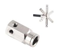 Slip-Lock Misting Nozzle,3/8Inch,Coupling Tees 10/24 UNC Quick Connect 2pcs Quick-Connect end 6 Holes