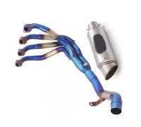 Slip On 51mm Motorcycle Exhaust System Muffler Blue Front Header Pipe DB Killer For Kawasaki Z900A2 Z 900 A2 2018 2019 2020-2024