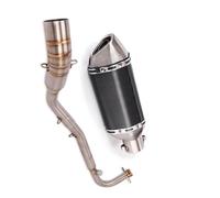 Slip On 51mm Motorcycle Full Exhaust System Front Header Link Pipe Muffler Escape DB Killer For Kawasaki Z125Pro Until 2022
