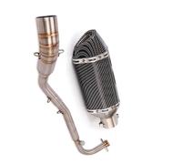 Slip On 51mm Motorcycle Full Exhaust System Front Header Link Pipe Muffler Escape DB Killer For Kawasaki Z125Pro Until 2022