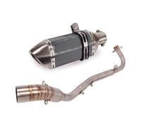 Slip On 51mm Motorcycle Full Exhaust System Front Header Link Pipe Muffler Escape DB Killer For Kawasaki Z125 Until 2018