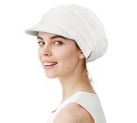 Slip-On Baseball Cap for Women Comfy Summer Sun Hat Off-White