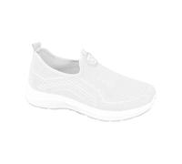 Slip on Breathable Mesh Shoes Flat Breathable Non-Slip Mesh Gym Workout Sneakers Casual Indoor Outdoor Walking Slip on Shoes Summer Fashion Comforble Non Slip Tennis Jogging Shoe White