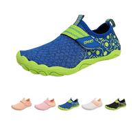 Slip on Easy Fasten Shoes Women's Outdoor Sports Beach Five Fingers Wading Sneakers Wear Quick Drying Swimming Shoes Non-Slip Lightweight Breathable Snorkeling Traceability Size 5 Blue