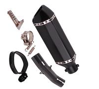 Slip-On Escape Motorcycle Black Exhaust Muffler DB Killer Middle Link Pipe For CBR500 500R CB500X CB500F 2013 2014 2015 2016 2017 2018 2019 2020 2021