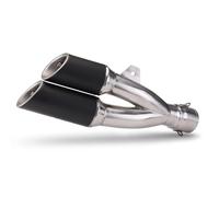 Slip On Exhaust Pipe Compatible With Suzuki For GSX250R 51mm Universal Accessories Double Outlet Motorbike Exhaust Silencer Pipe Modify Part
