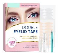 Slip-on Eyelids Stripes Invisible, 480 Pieces Eyelid Stripes Invisible, Instant Lifting for Heavy Slip-on Eyelids / Drops / Uneven Eyelids, Durable, Waterproof, Two Types