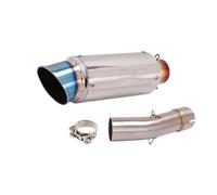 Slip On For SUZUKI For SV650 For SV650X For SV650S For SV 650 2003-2015 Motorcycle Exhaust Muffler DB Killer Middle Link Pipe Escape Moto Motorcycle Exhaust End Silencers(Blue Silver)